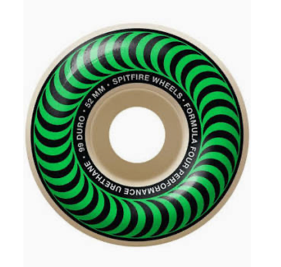 SPITFIRESF WHEELS CLASSIC GREEN 52mm
