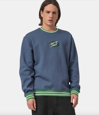 SANTA CRUZGlobal Oval Dot Front Crew  - Heritage Blue