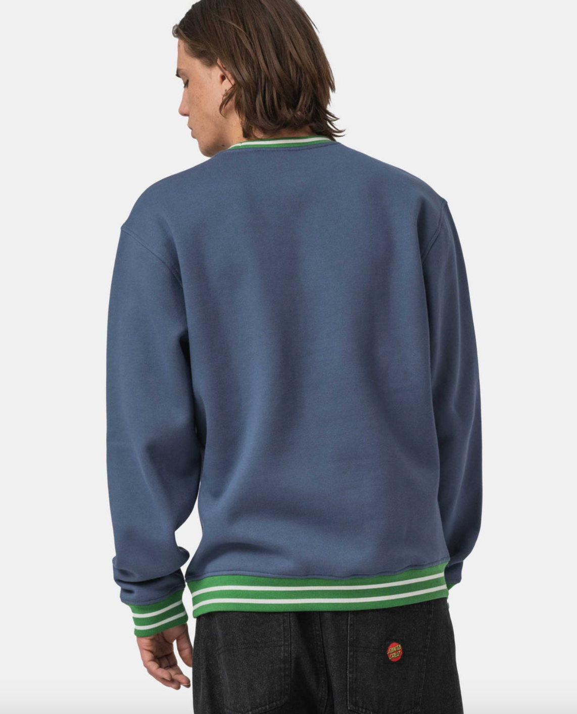 SANTA CRUZGlobal Oval Dot Front Crew  - Heritage Blue