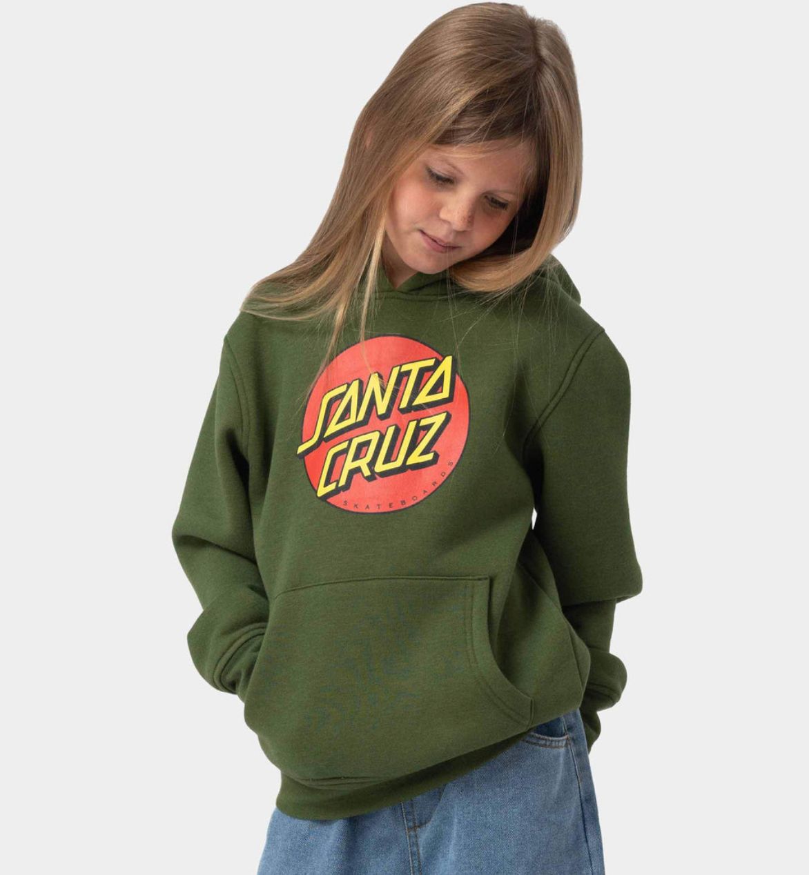 SANTA CRUZ   Classic Dot Hood - Dark Moss Bambino