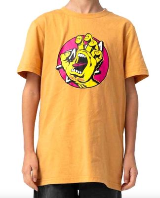 SANTA CRUZ Youth Hand Dot Front T-Shirt  - Wheat