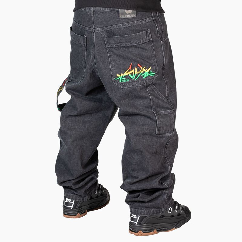 BLUESKIN DENIM JEANS BLACK LOGO RASATA BLUESKIN DENIM JEANS BLACK LOGO RASATA