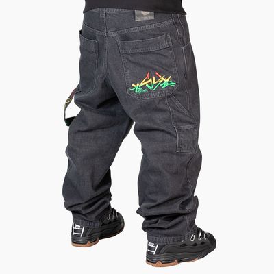 BLUESKIN DENIM JEANS BLACK LOGO RASATA