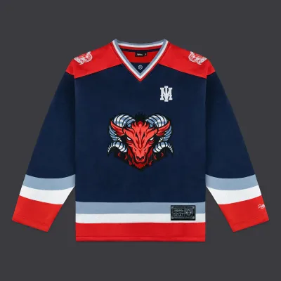 DOLLY NOIRE GOAT Hockey Crewneck Midnight Blue DOLLY NOIRE GOAT Hockey Crewneck Midnight Blue
