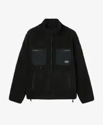 FUNKY Grog  Sherpa Jacket Black Zip