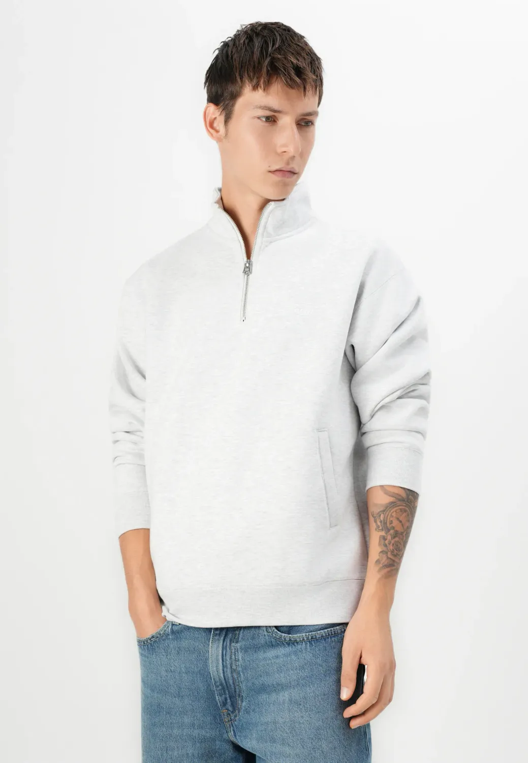 OBEY ESTABLISHED WORKS BOLD MOCKNEC  Ash - Grey