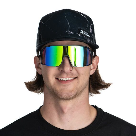 HORSEFEATHERS Magnum  sunglasses - matt black/mirror green