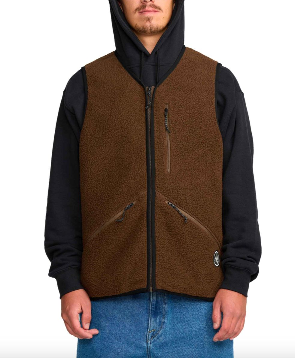 VOLCOM snowdrift vest - brown