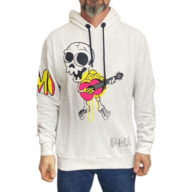 IMOMI FELPA CAPPUCCIO BIANCA IMOMI FELPA CAPPUCCIO BIANCA