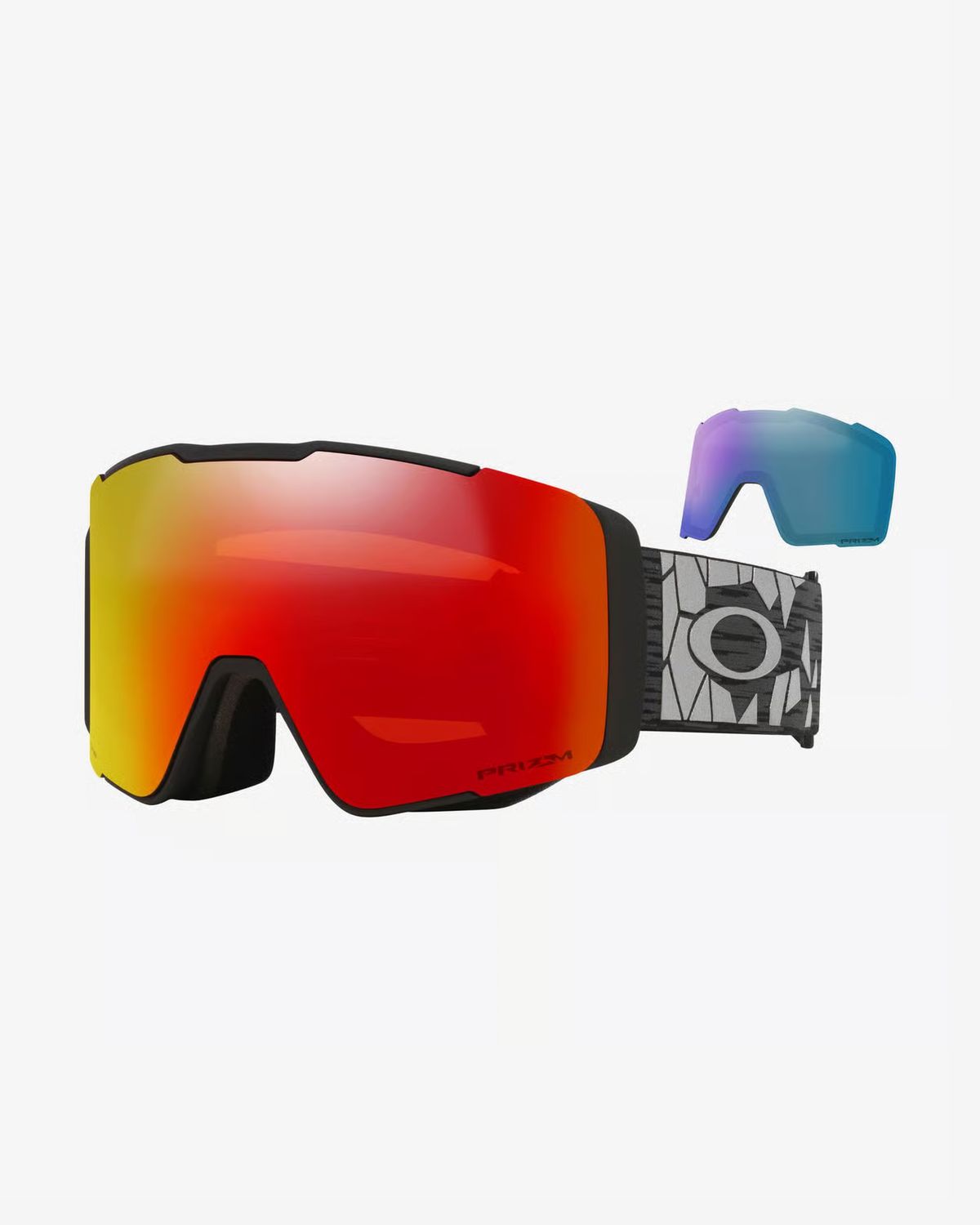 Maschera Oakley Line Miner Pro L Black Reinforce con lente Prizm Snow Torch Iridium + Prizm Snow Iced Iridium