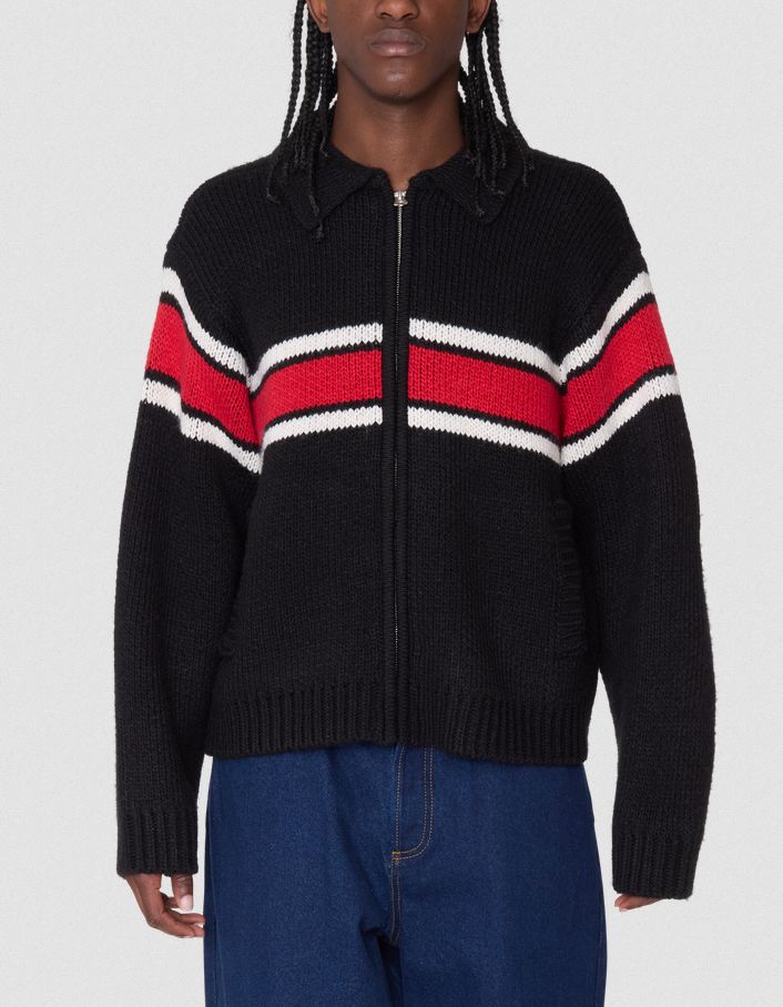 OBEY BERNARD ZIP UP SWEATER