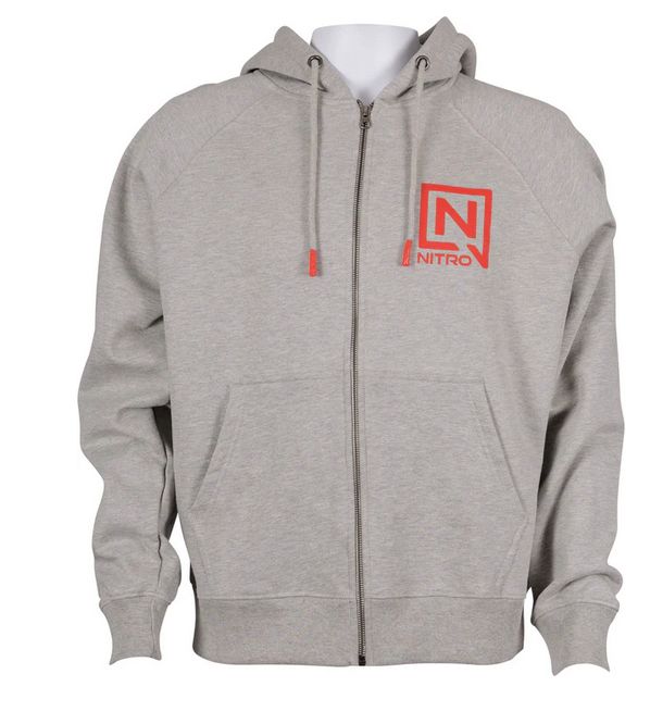NITRO ZIP HOODIE HEART GREY