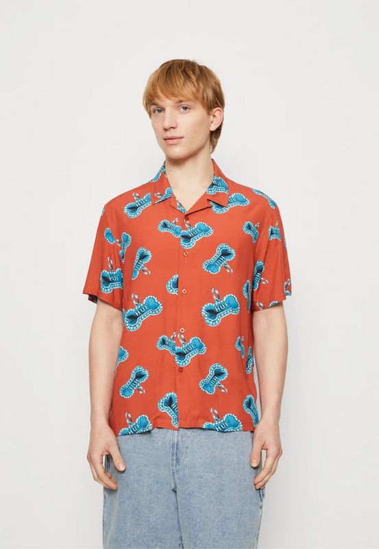 HUF camicia bones S/S resort- rose HUF camicia bones S/S resort- rose