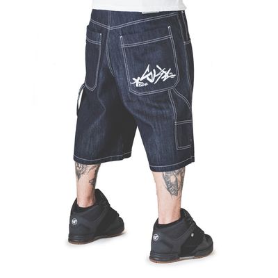 BLUESKIN DENIM  Baggy  Blu Scuro LOGO BIANCO