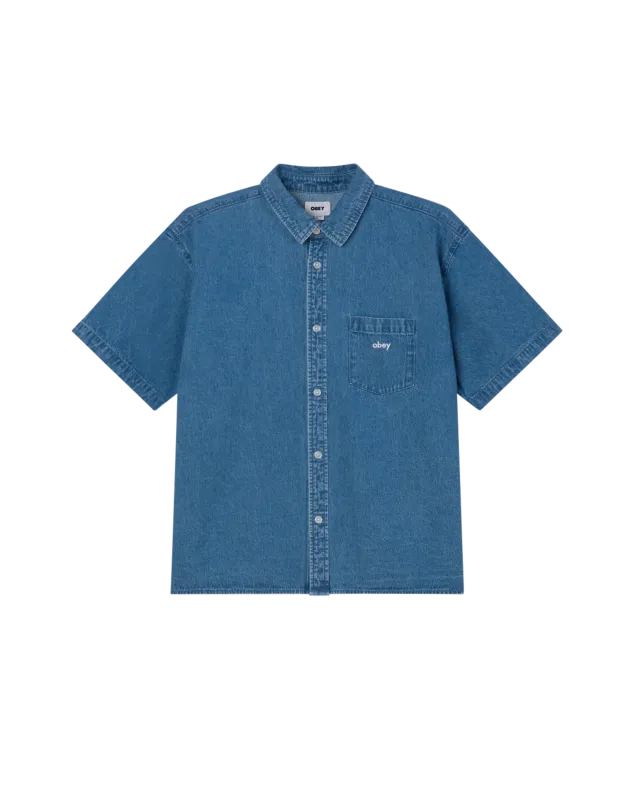 OBEY BIGWIG DENIM SS SHIRT Light Indingo