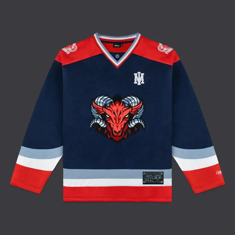 DOLLY NOIRE GOAT Hockey Crewneck Midnight Blue