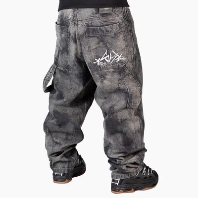 BLUESKIN DENIM BAGGY -BLACK LAVATO SPUGNATO-