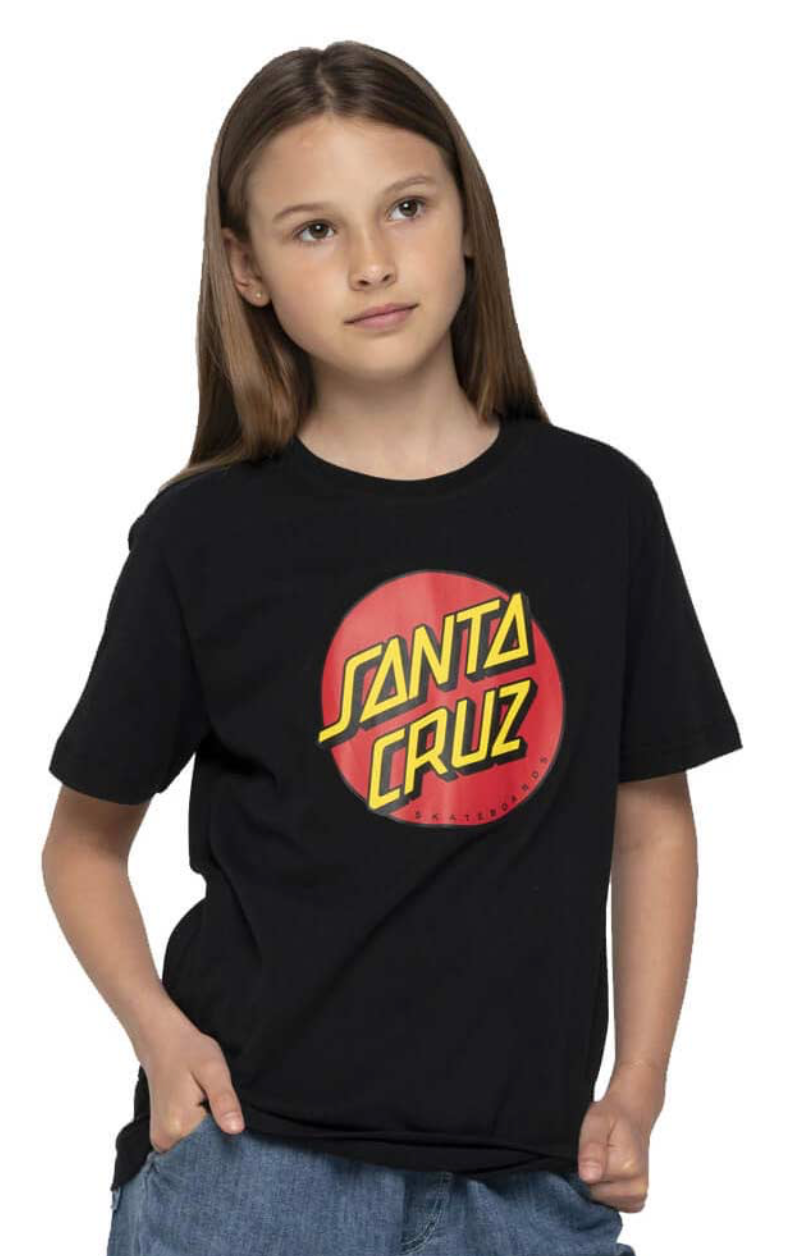 SANTA CRUZ Youth Classic Dot T-Shirt Black