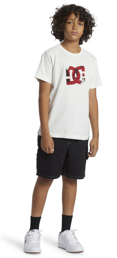 DC BOY'S SHORT JEANS  CARPENTER BAGGY BAMBINO BLACK TINT