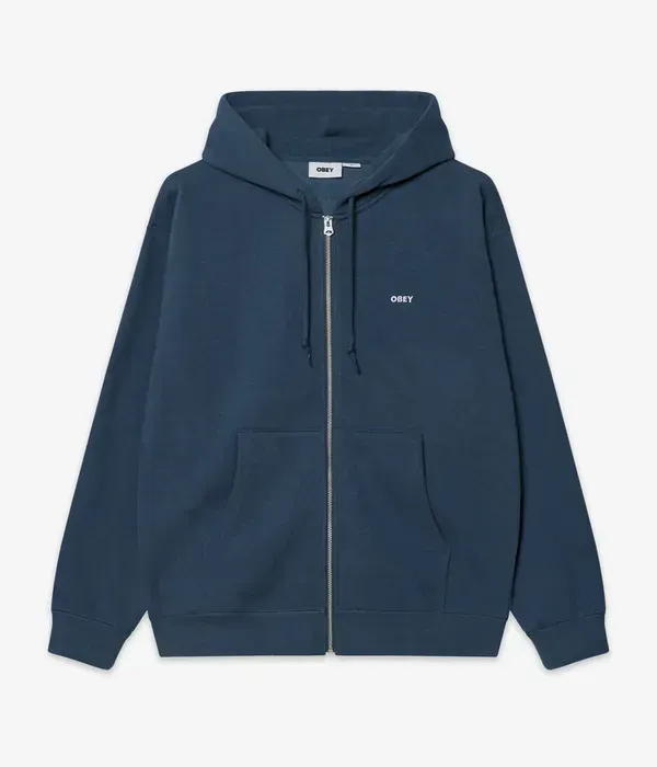 OBEY  ESTABLISHED WORKS BOLD ZIP HOOD  Dark-Denim