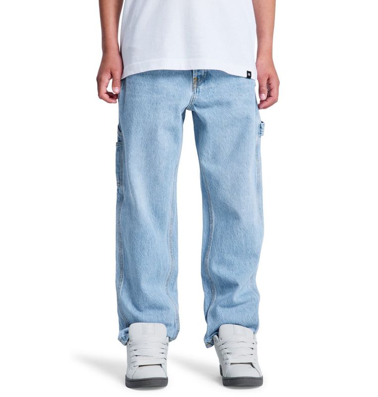 DC Boy's Jeans Worker Baggy 5 Carpenter RIL Boy - Light Indingo