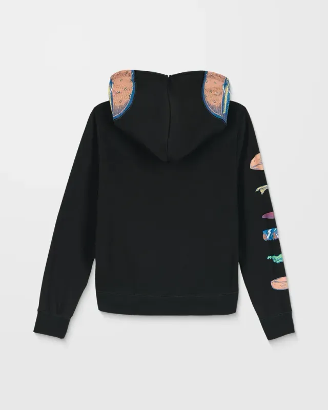 VOLCOM Burgstone Full Zip Up Hoodie - Black - (KIDS) VOLCOM Burgstone Full Zip Up Hoodie - Black - (KIDS)