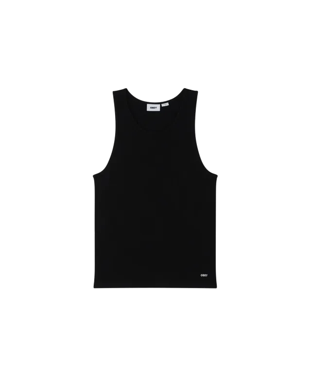 OBEY STANDARD RIB TANK BLACK
