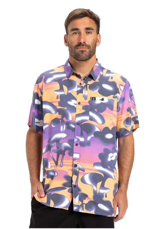 Quiksilver  Camicia Safe Paradise SS - vintage violet biophilia