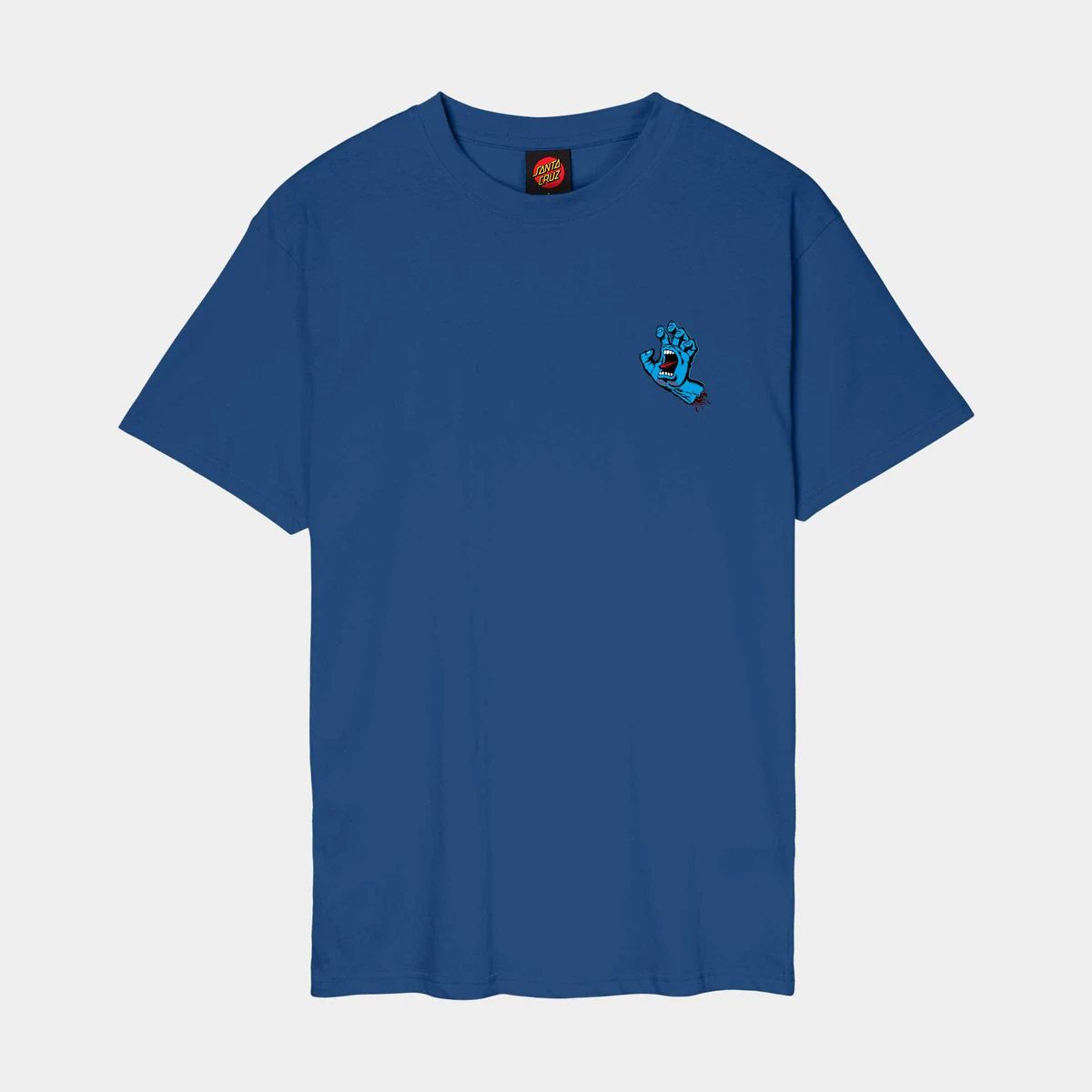 Santa Cruz  Screaming Hand Chest T-Shirt - Rich Navy
