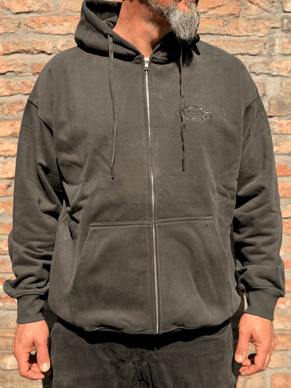 FUNKY Carve Zipper Hoodie Anthracite