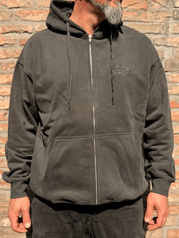 FUNKY Carve Zipper Hoodie Anthracite