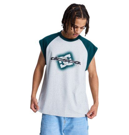 DC Canotta DC Raglan Tank - light heather grey