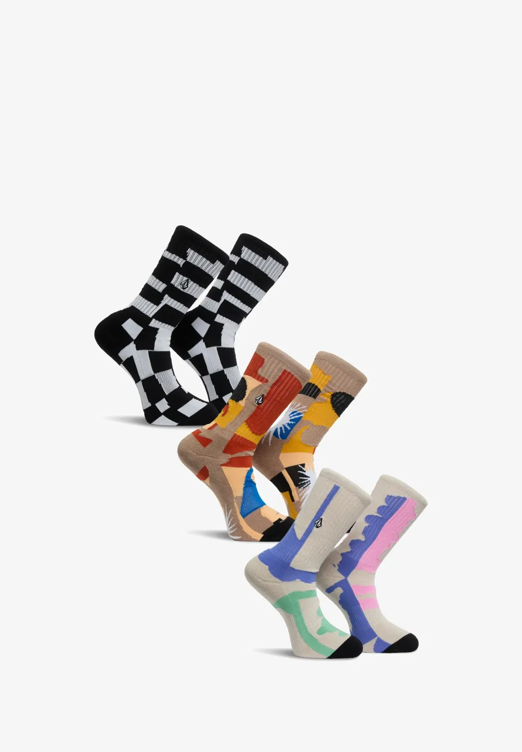 VOLCOM FULL STONE SOCK MULTIPACK  ADULTO pacco da 3