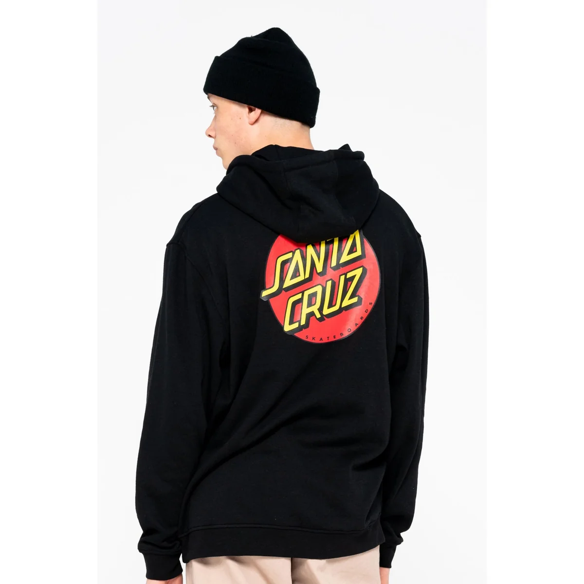 SANTA CRUZ CLASSIC DOT CHEST HOOD BLACK