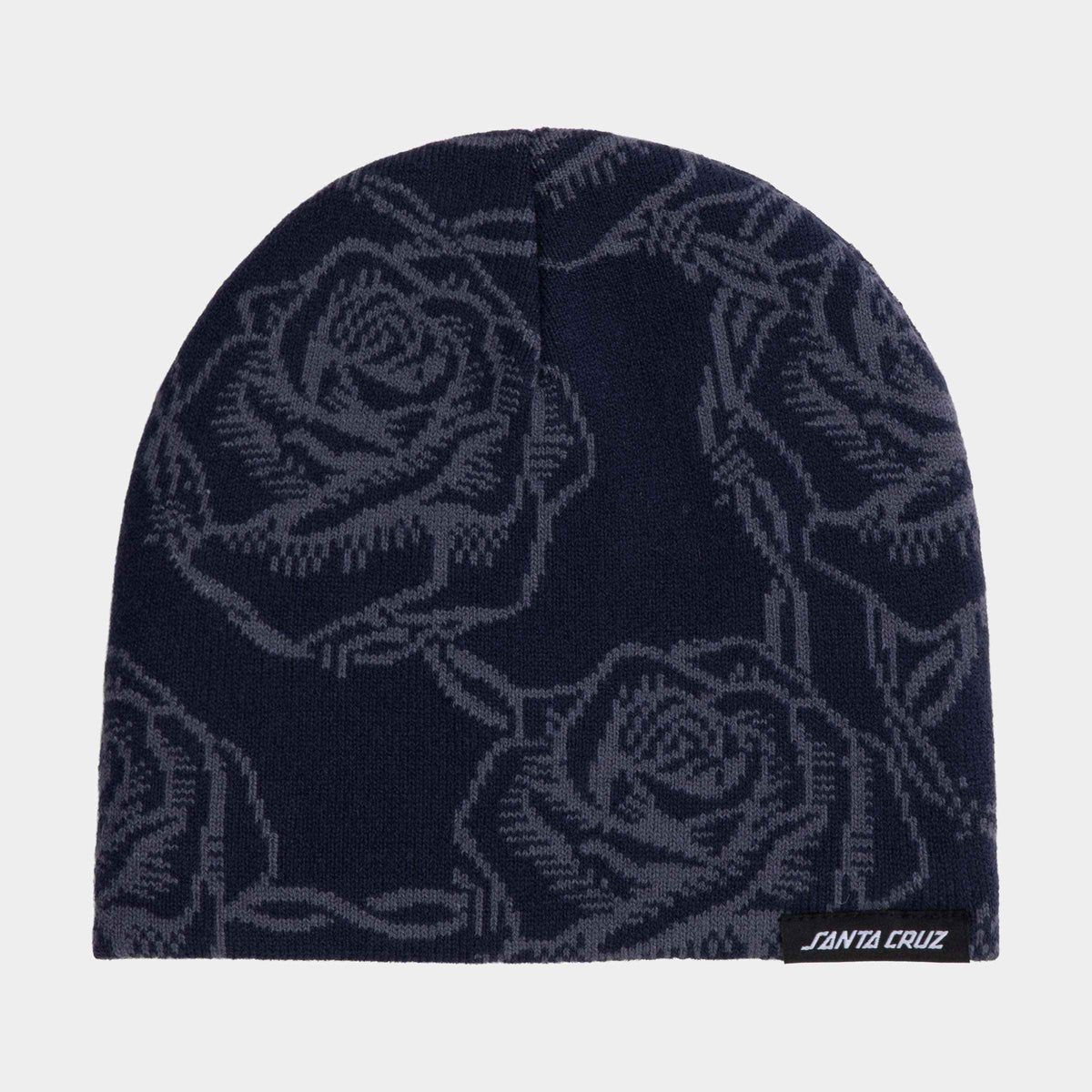 SANTA CRUZStrip Skull Beanie O/S - Navy Roses