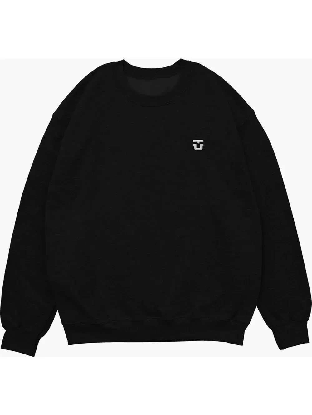 UNION ICON CREWNECK HOODIE HEATHER  BLACK