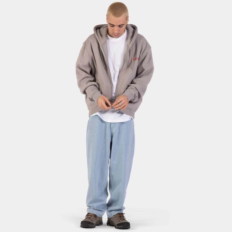 SANTA CRUZ Classic Strip Fade Emb Zip  - Warm Grey
