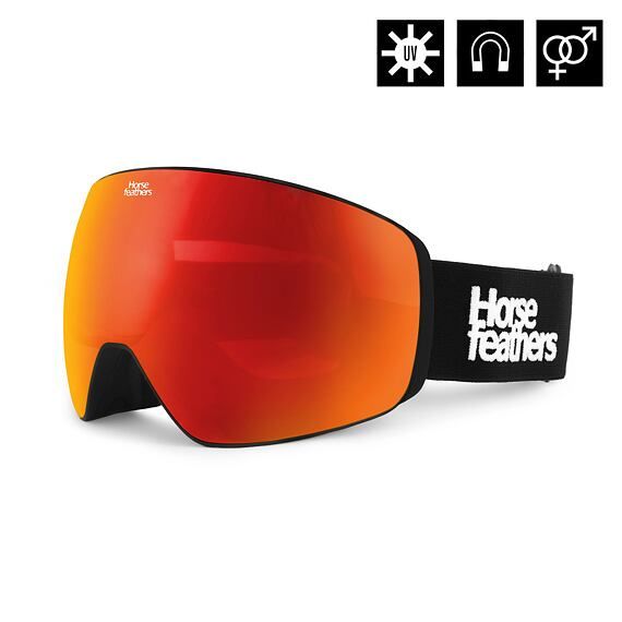 HORSEFEATHERS SCOUT GOGGLES (black/mirror red)