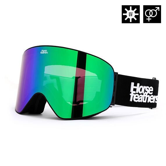 HORSEFEATHERS EDMOND GOGGLES (black/mirror green)