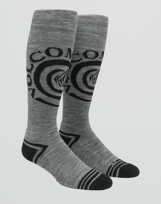 VOLCOM SPIRLAL OVER THE CALF SOCK- GREY