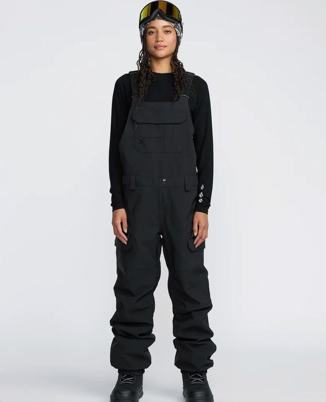 VOLCOM CRESTON 3D STRETCH BIB OVERALL - BLACK