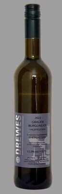 2022er GRAUER BURGUNDER Deutscher Qualitätswein Rheinhessen, halbtrocken 0,75 l