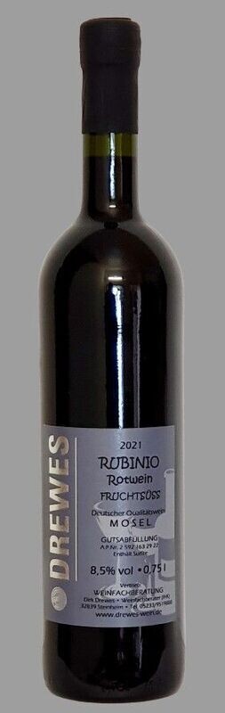 2024er RUBINIO Deutscher Qualitätswein Mosel fruchtsüß 0,75 l