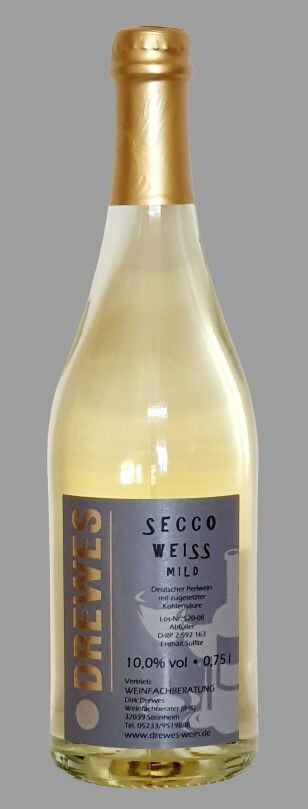 SECCO - WEISS Deutscher Perlwein mild (lieblich) 0,75 l