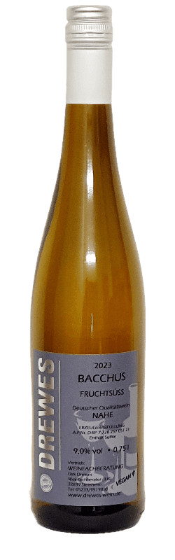2023er BACCHUS Deutscher Qualitätswein Nahe fruchtsüß 0,75 l