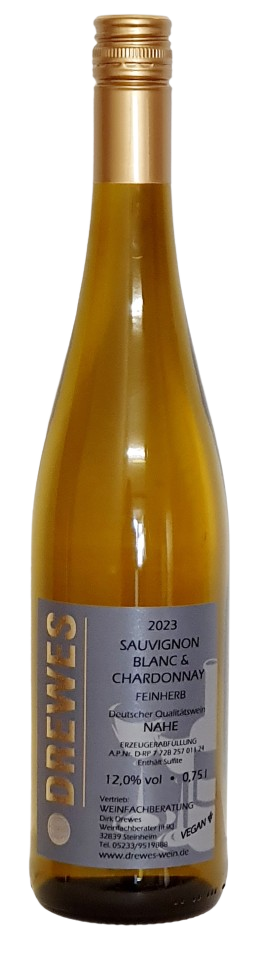 2023er SAUVIGNON BLANC & CHARDONNAY Deutscher Qualitätswein Nahe feinherb 0,75 l