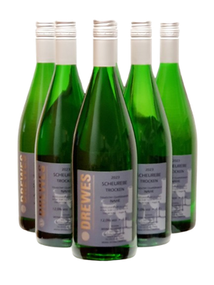 2023er SCHEUREBE Qualitätswein Nahe trocken 1,0 l #ANGEBOTSPAKET MIT 12 FLASCHEN#
