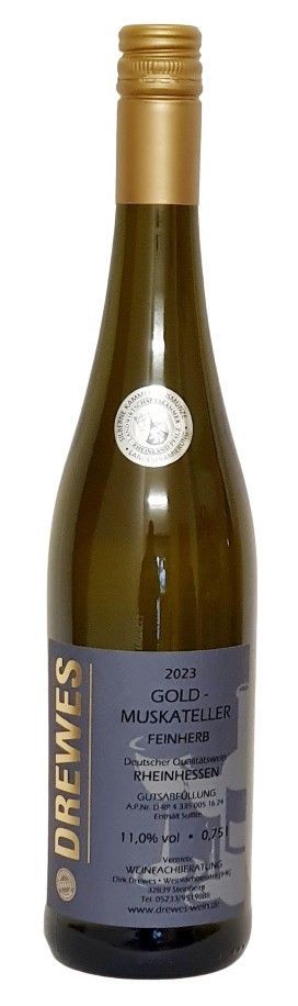 2024er GOLDMUSKATELLER Deutscher Qualitätswein Rheinhessen feinherb 0,75 l