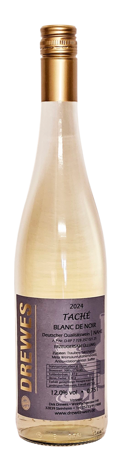 2024er BLANC DE NOIR "Taché" Deutscher Qualitätswein Nahe trocken 0,75 l
