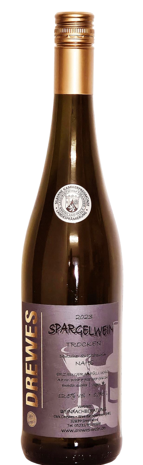 2023er SPARGELWEIN  Deutscher Qualitätswein Nahe trocken 0,75 l #SONDERPREIS %%%